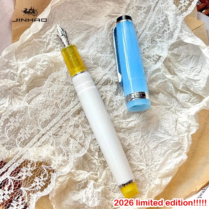 Pióro wieczne JINHAO 82 w limitowanej edycji kolorystycznej 2026, złoty klips, stalówka EF/F/M, pióro do kaligrafii, artykuły papiernicze w kolorach makaronikowych, przybory szkolne i biurowe. — zdjęcie produktu 5