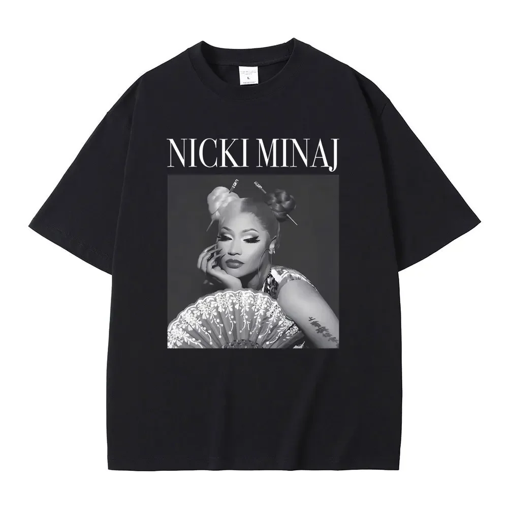 Rapper Nicki Minaj Red Ruby Da Sleeze Album Cover Print Tshirt Men Women Hip Hop Vintage Oversized T Shirt Unisex Cotton T-shirt