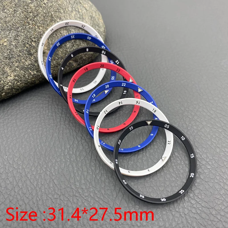 

Mod 31.4*27.5mm Plastic Watch Chapter Ring with Sixty Second Mark Fits NH35 Automatic Movement SKX SRPD Watch Case Replace Parts