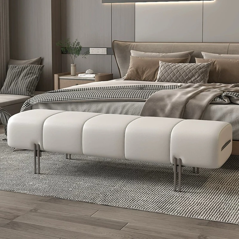 Dressing Leather Stools Adults Islands Sofa Chair Stools Stainless Steel Design Mueble Recibidor De Entrada House Furniture