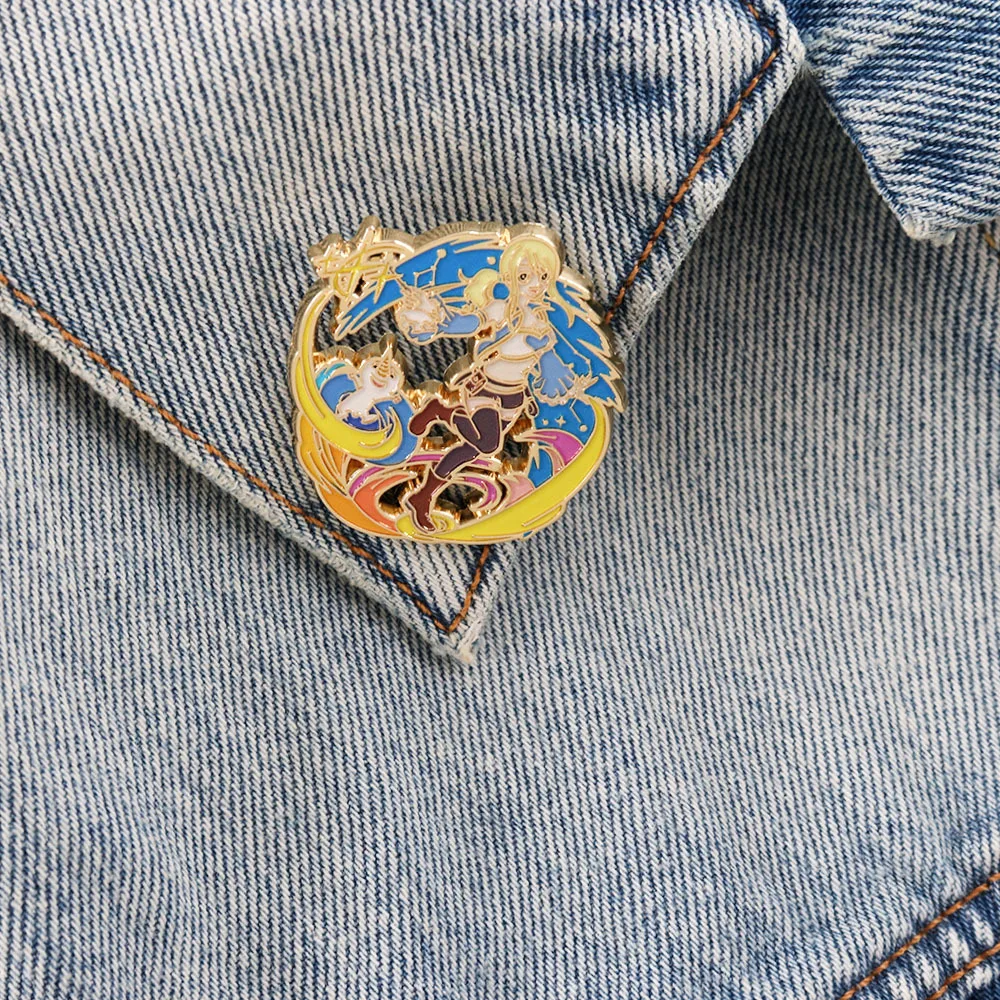 

A3843 Cute Anime Enamel Pins Cartoon Game Brooch Clothes Backpack Lapel Badges Fashion Jewelry Accessories For Friends Gifts