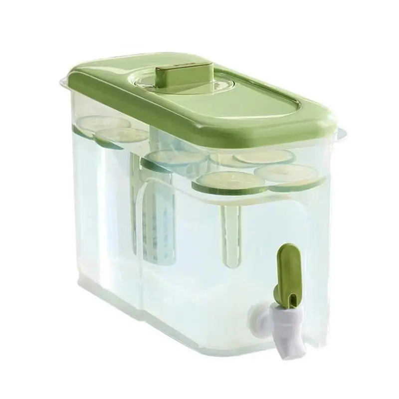 A44Z-Beverage Dispenser Reusable Lemonade Dispenser With Spigot And Lid Large Capacity Drinking Container Cold Juice Barrel