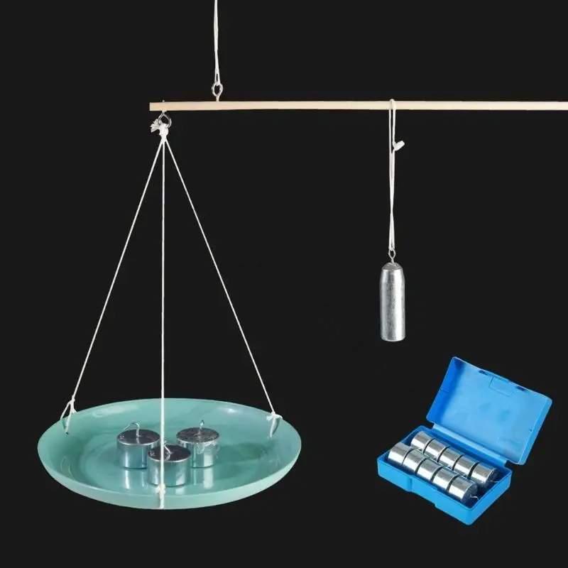 96BA Balkenbalance-Lehrset zum Vergleichen der Gegengewichtsposition und der Tablettlast, DIY-Holzhebelanordnung mit Gewichten – Detail 10