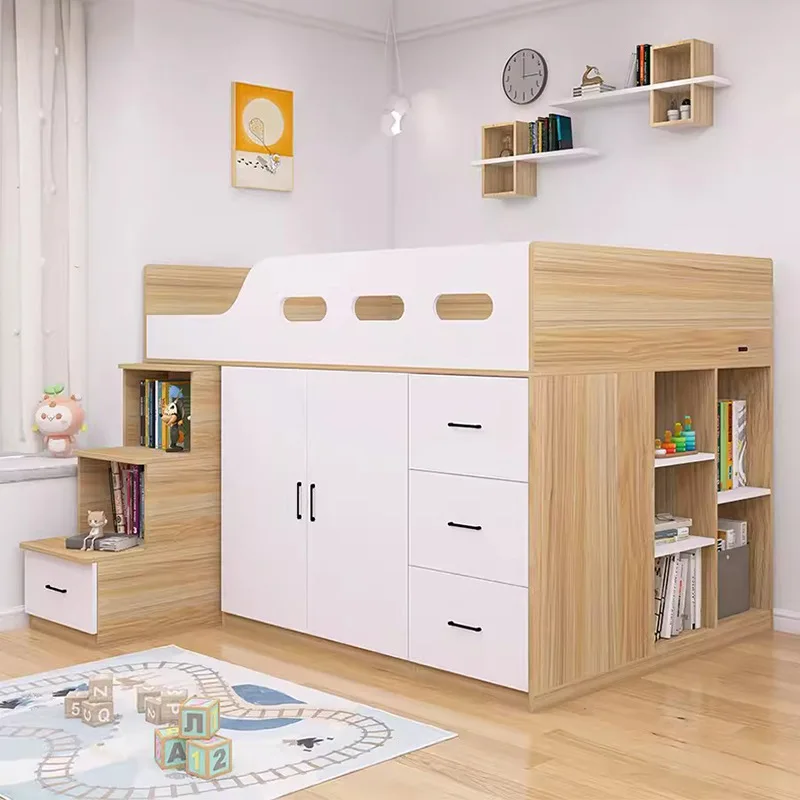 Children's bed semi-high bed Adults go to bed wardrobe Small apartment