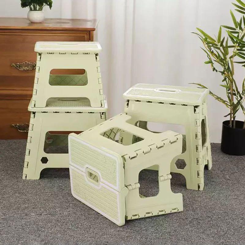 Outdoor Portable Folding Chair Plastic Bench Folding Small Bench Fishing Bench Step Stool for Kitchen, Bathroom
