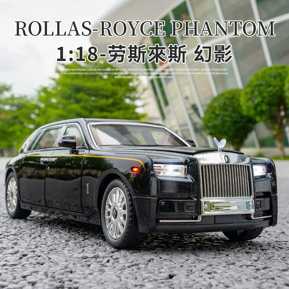 1:18 Rolls Royce PHANTOM High Simulation Diecast Metal Alloy Model car Sound Light Pull Back Collection Kids Toy Gifts A620