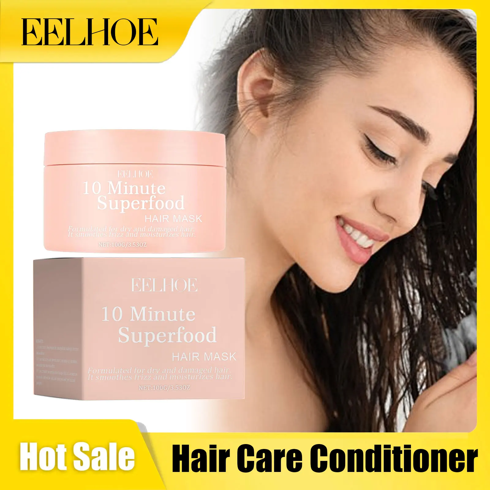 

EELHOE Hair Nourish Conditioner Deep Hydrate Eliminate Frizz Reduce Dandruff Moisturize Scalp Reduce Loss Hair Cares Conditioner