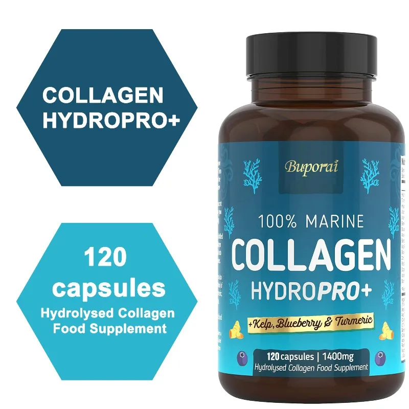 

Hydrolyzed Collagen 1400mg - Promotes Hair, Skin, Nails, Digestive System, and Joint Health, Non-GMO