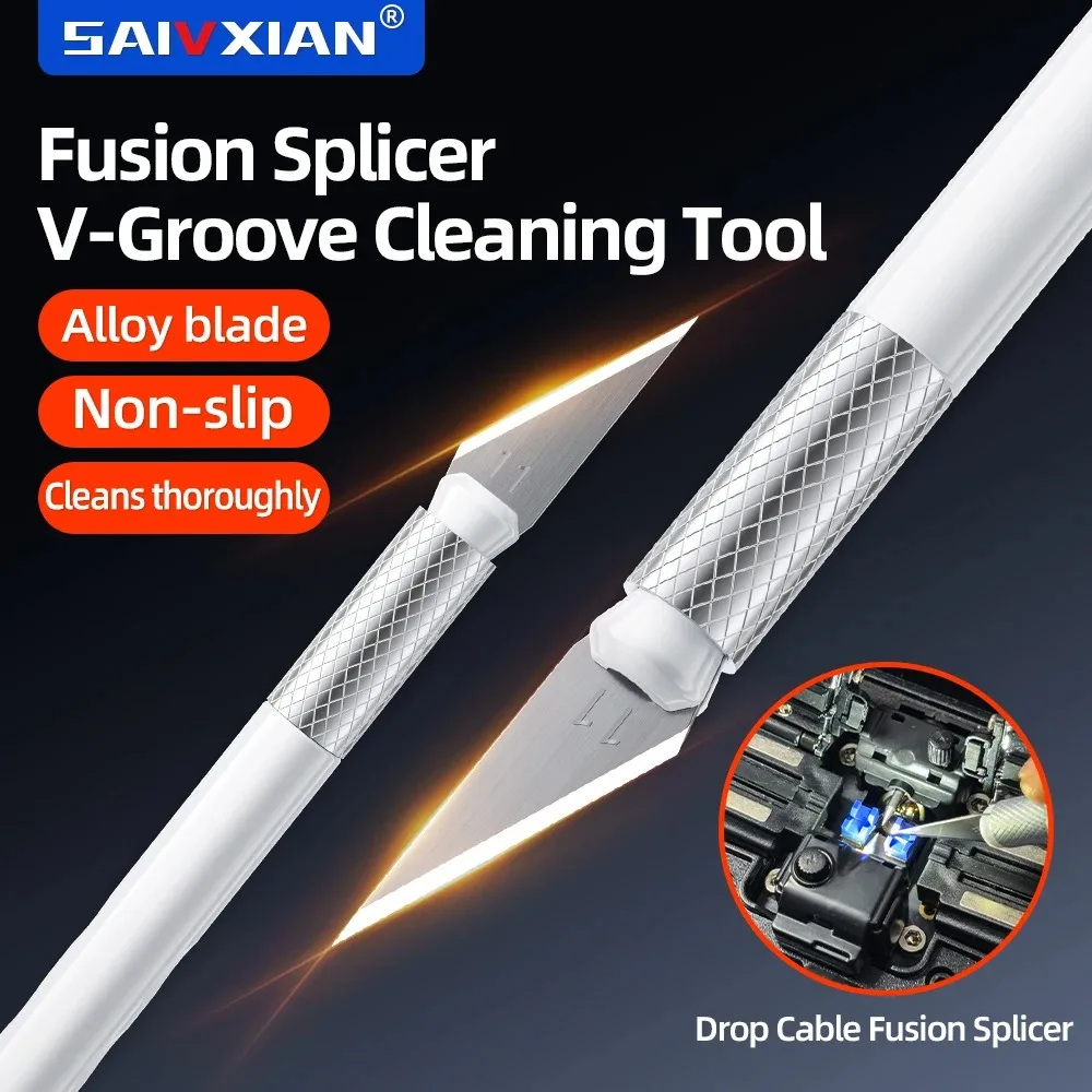 

Fiber Optic Fusion Splicer V-Groove Cleaning Pen Tool - Pen Tip Cleaning Device for Optimal Splicer Performance