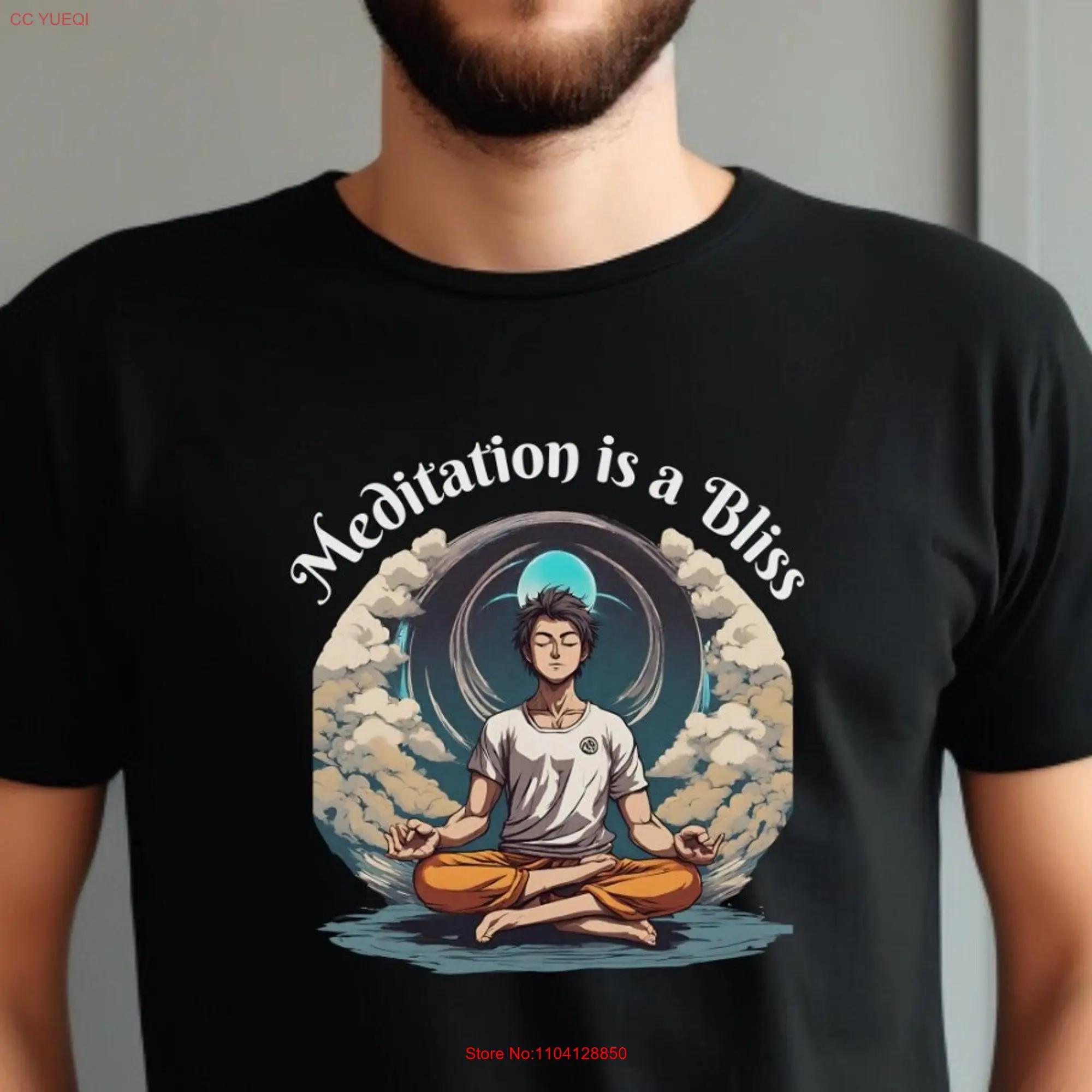 Meditation is a Bliss T Shirt Cool Anime Lover GifT for Relaxing Breathe long or short sleeves