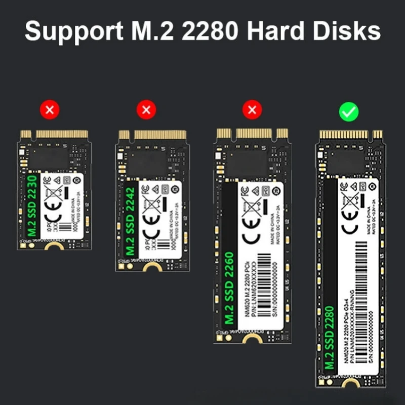 M.2 SSD Heatsink M2 2280 Solid State Hard Disk Aluminum Radiator with Thermal Silicone Pad PS5 Desktop PC NGFF NVME - view 5