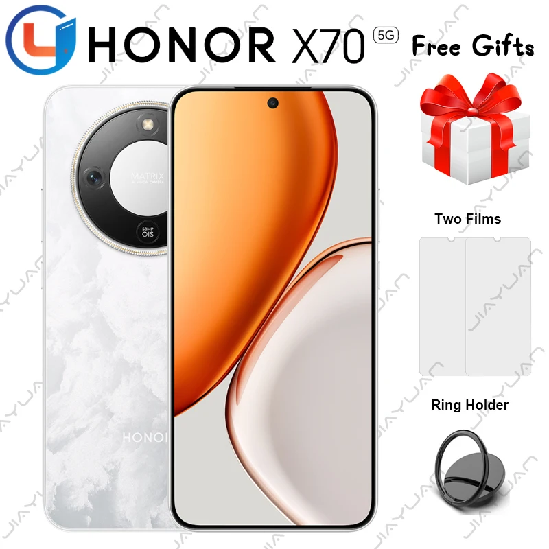 Оригинальный мобильный телефон HONOR X70 5G, 6,79 дюйма, AMOLED-дисплей, Snapdragon 6 Gen 4, аккумулятор, 8300 мАч, смартфон Google Play Оригинальный мобильный телефон HONOR X70 5G, 6,79 дюйма, AMOLED-дисплей, Snapdragon 6 Gen 4, аккумулятор, 8300 мАч, смартфон Google Play