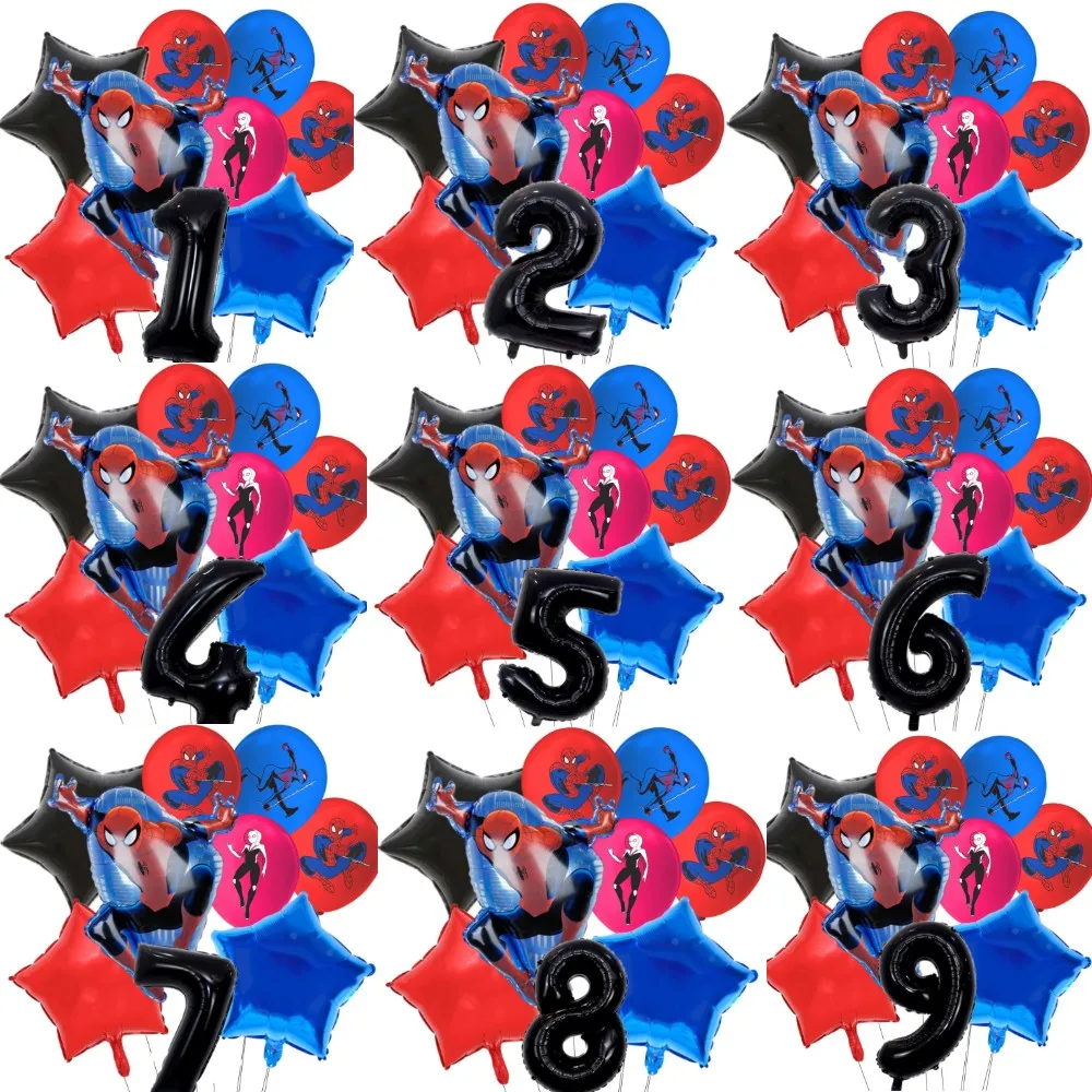 New Spiderman Birthday Party Decorations Disposable Tableware Set Napkin Plate Balloon Kids Baby Shower Superhero Party Supplies