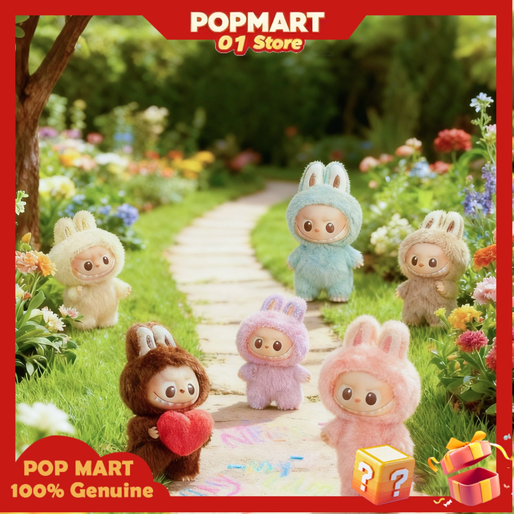 

Коллекционная фигурка THE MONSTERS Pin For Love Series: Загадочная коробка-сюрприз Popmart Labubu. Милая настольная декоративная фигурка, подарок.