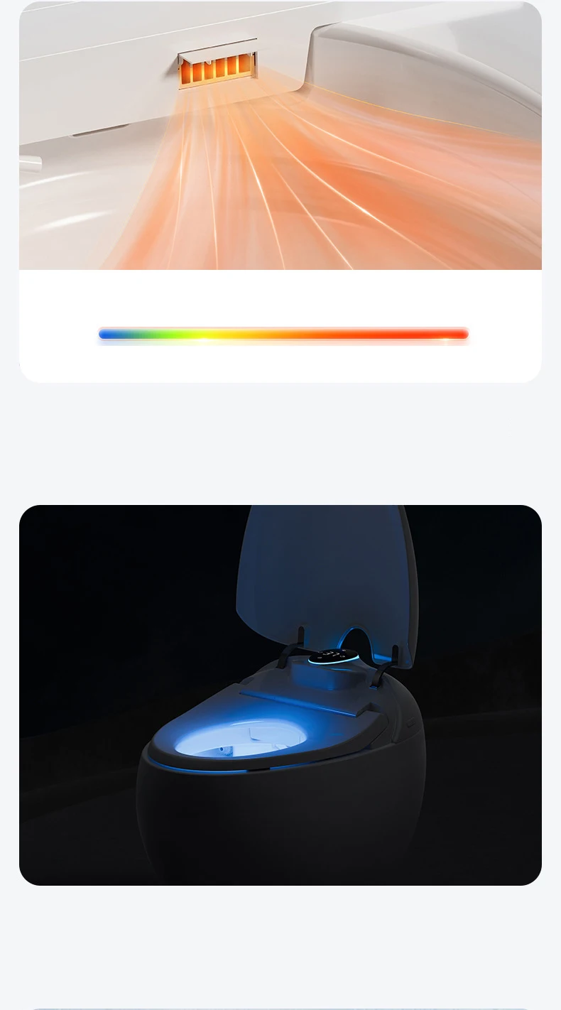 Bagno a forma di uovo Bagno elettrico automatico a filo WC intelligente in ceramica intelligente