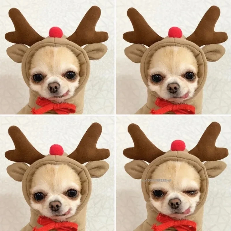 Christmas Pet Dog Costume Winter Hooded Sweatshirt for Small Medium Puppy Coat Cat Jacket Clothes Chihuahuas French Bulldog