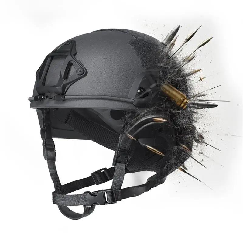 High protection FAST tactical helmet Class IIIA protection level Can withstand high impact shooting helmet protect head