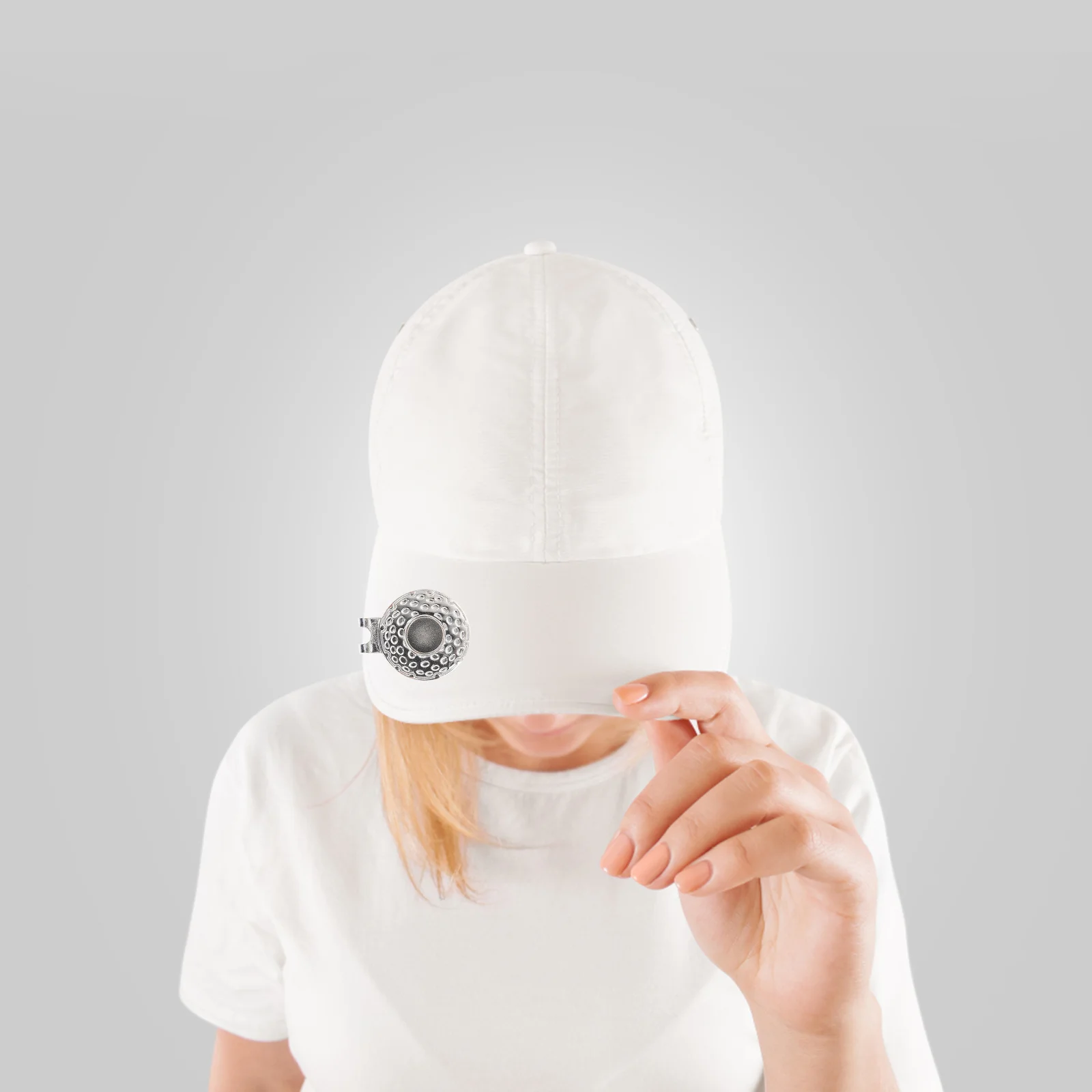 4 قطعة كرة جولف ماركر كليب سبائك الزنك خفيفة الوزن دائم قبعة جولف كليب الغولف العرض ماركر المشبك المشبك للقبعة #1