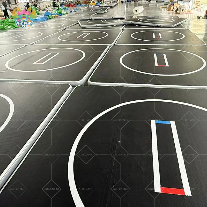 Premium 3m X 3m PVC Inflatable Gymnastics Wrestling Mat 20cm Customized Air Track For Jiu Jitsu BJJ MMA Judo Fitness Tumbling