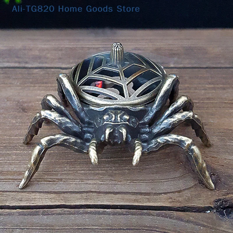 [TG820]Creative Spider Shaped Incense Burner  Utensils Incense Burner Archaic Copper Alloy House Furnishings Home Office Decor