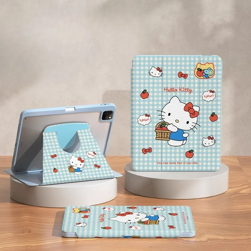 

Чехол Hello Kitty для iPad iPad iPad Air 3 4 5 M3 Pro 4 5 6 M4 Защитный чехол Funda IPad 9 10 11 A16 10,2 дюйма 10,9 дюйма 11 дюймов Чехол для планшета