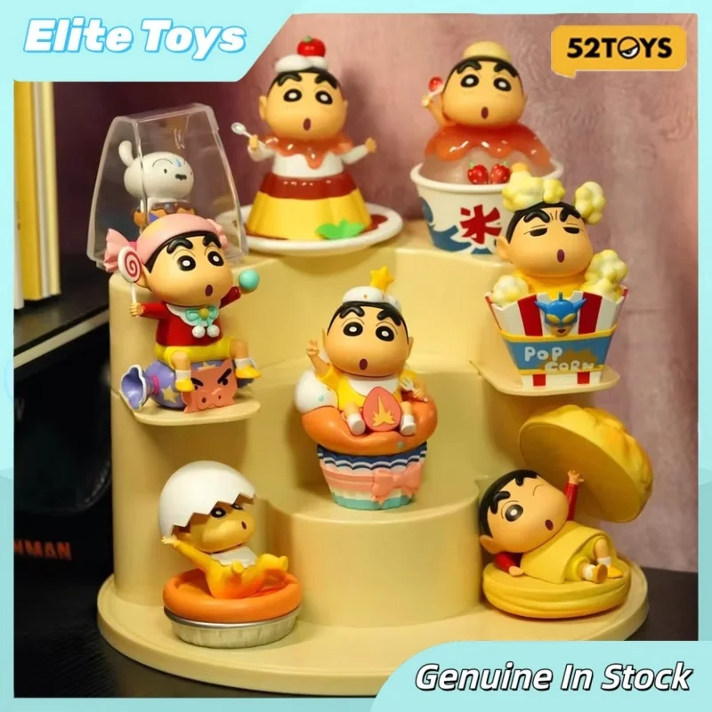 

52TOYS Crayon Shin-chan слепая коробка Dessert Time Series Коллекционная игрушка Аниме Фигурка Подарок на день рождения Модная слепая коробка Детские игрушки