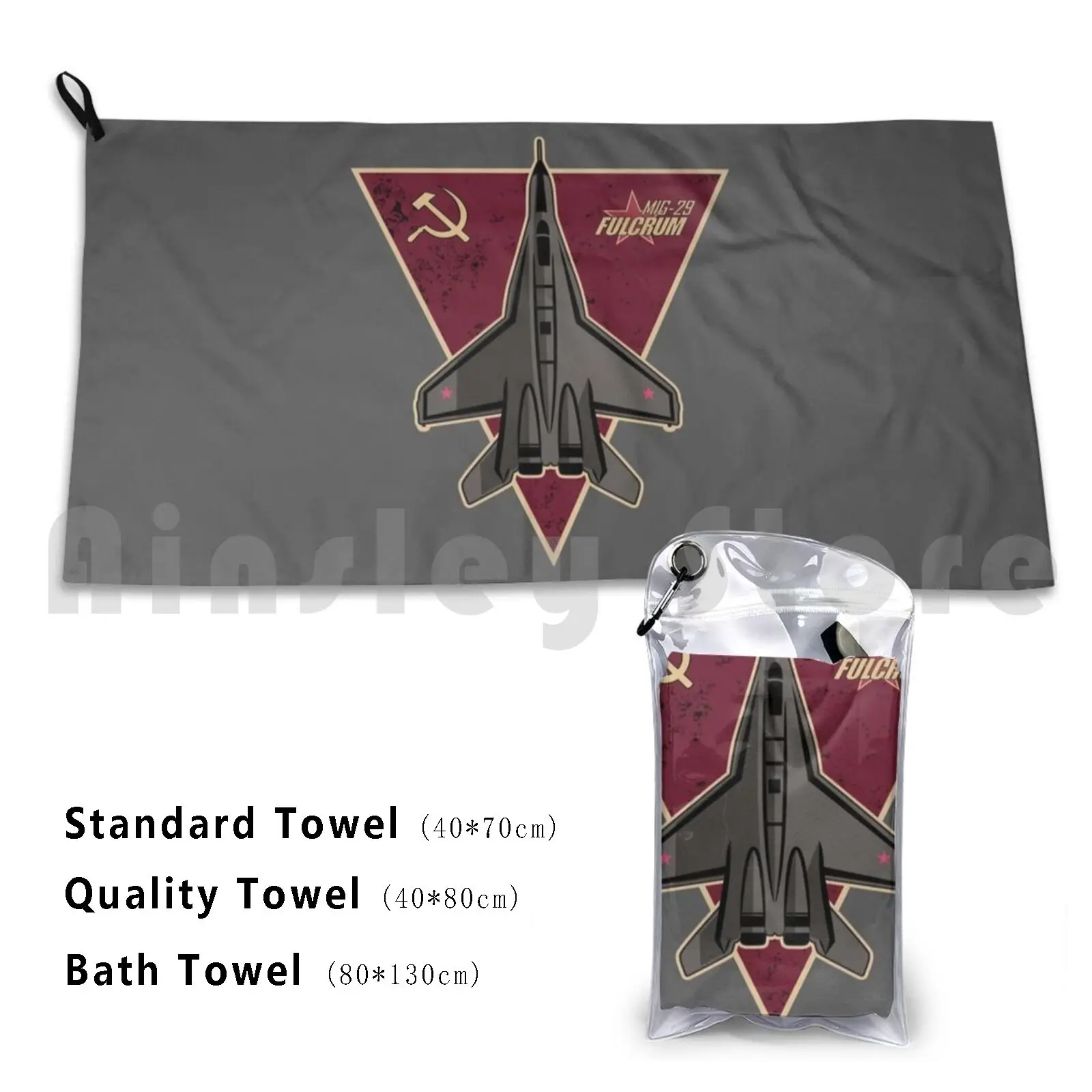 Mig-29 Fulcrum Bath Towel Beach Cushion Soviet Air Force Soviet War Machine Russian Russian Fighter