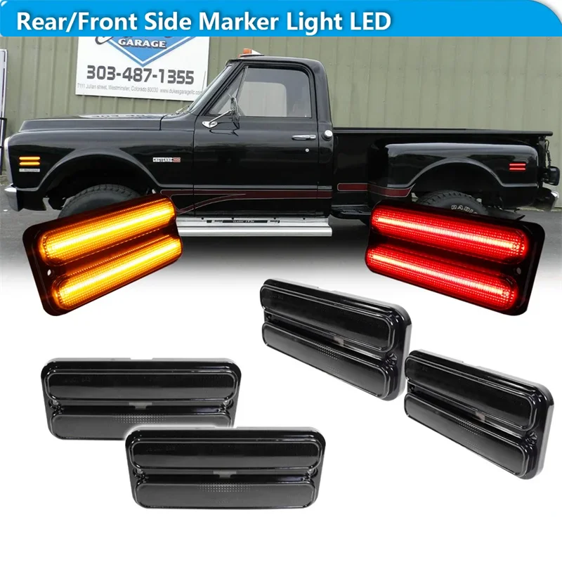 

For Chevy & GMC Pickup Trucks 1968 1969 1970 1971 1972 Car LED Front Rear Bumper Side Marker Turn Signal Lights Parking Lights