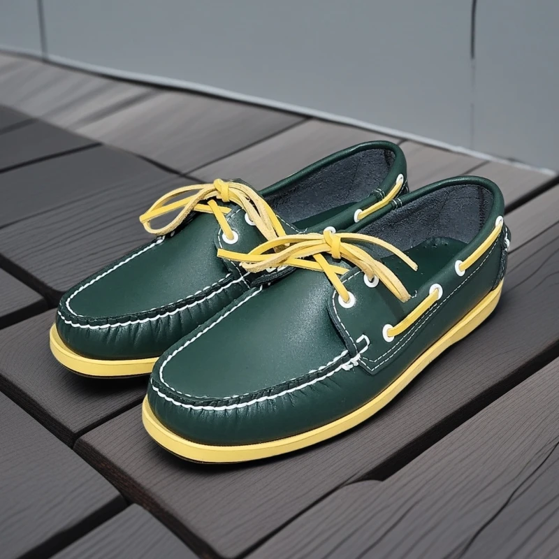 

Classics Genuine Leather Men Casual Shoes Luxury Loafers Men Moccasins Handmade Brand Designer Boat Shoes