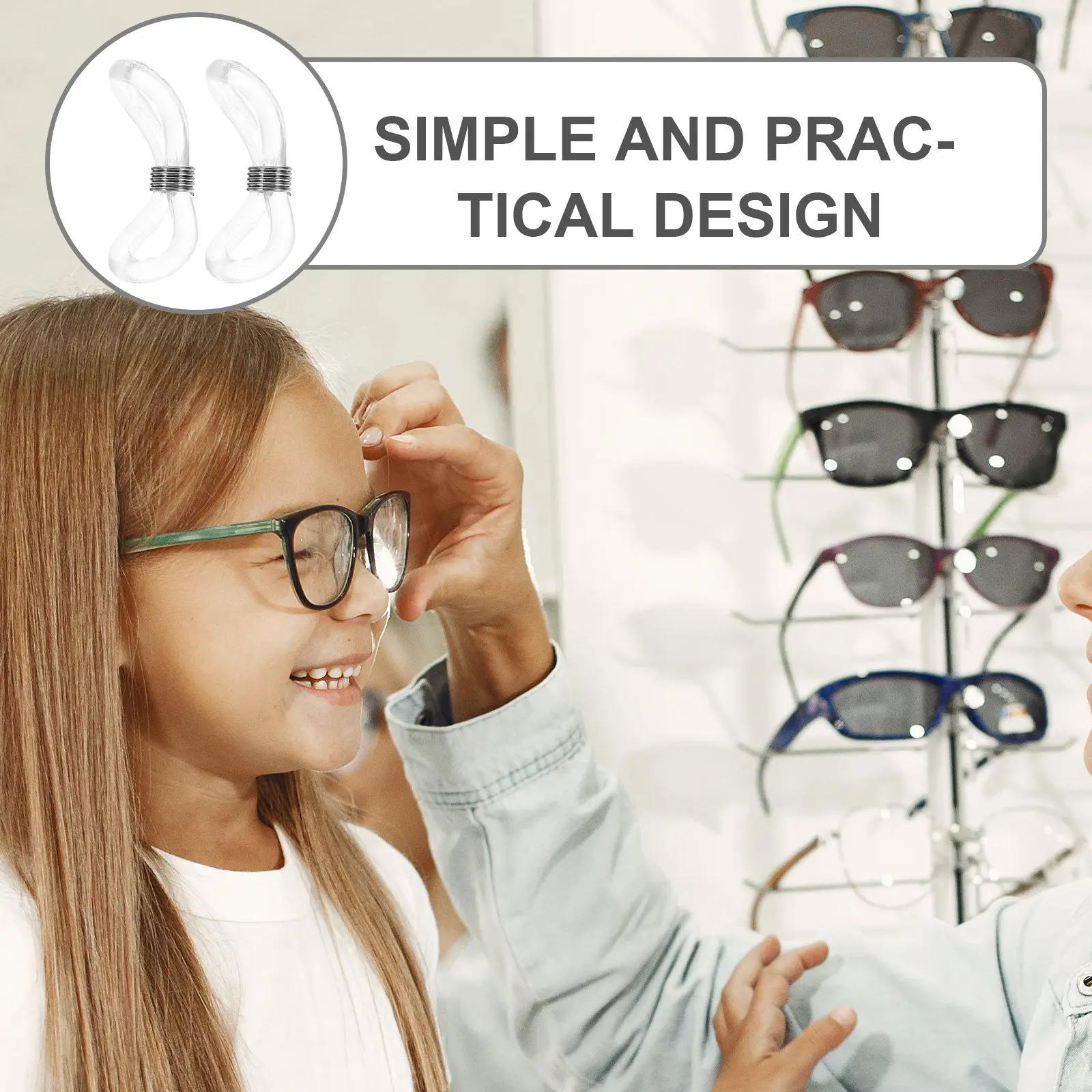 

25Pcs Eyeglass Chain Holder Ends Rubber Metal Non-Slip Adjustable Coil Grip for Glasses Sunglasses Cord Replacement Parts