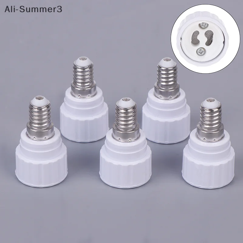 1/5Pcs Led Light Lamp Holder Converter E14 To GU10 Ceramic Base Screw Bulb Socket Adapter LED Saving Light Halogen Lamp Base