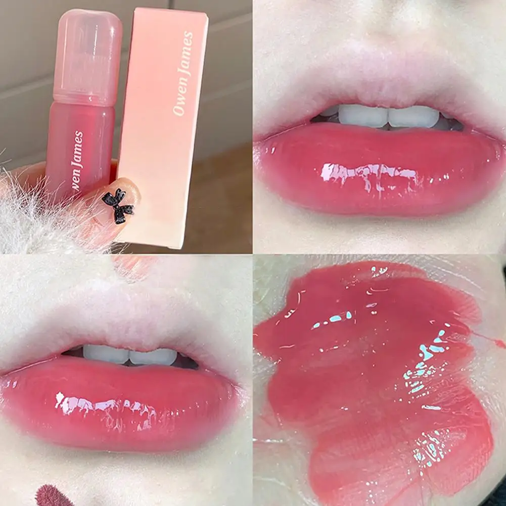 Ice Mirror Lip Glaze Long-Lasting Non-Fading Hydrating Liquid Lipstick With Watery Texture Luxurious Glossy Lipstick