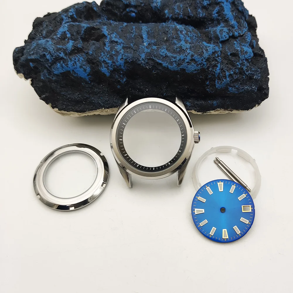 Relojes mecánicos para hombre, caja de 40MM, modificación de caja, caja NH35, movimiento mecánico automático, esferas estériles disponibles