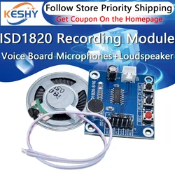 ISD1820 recording module voice module the voice board telediphone module board with Microphones + Loudspeaker