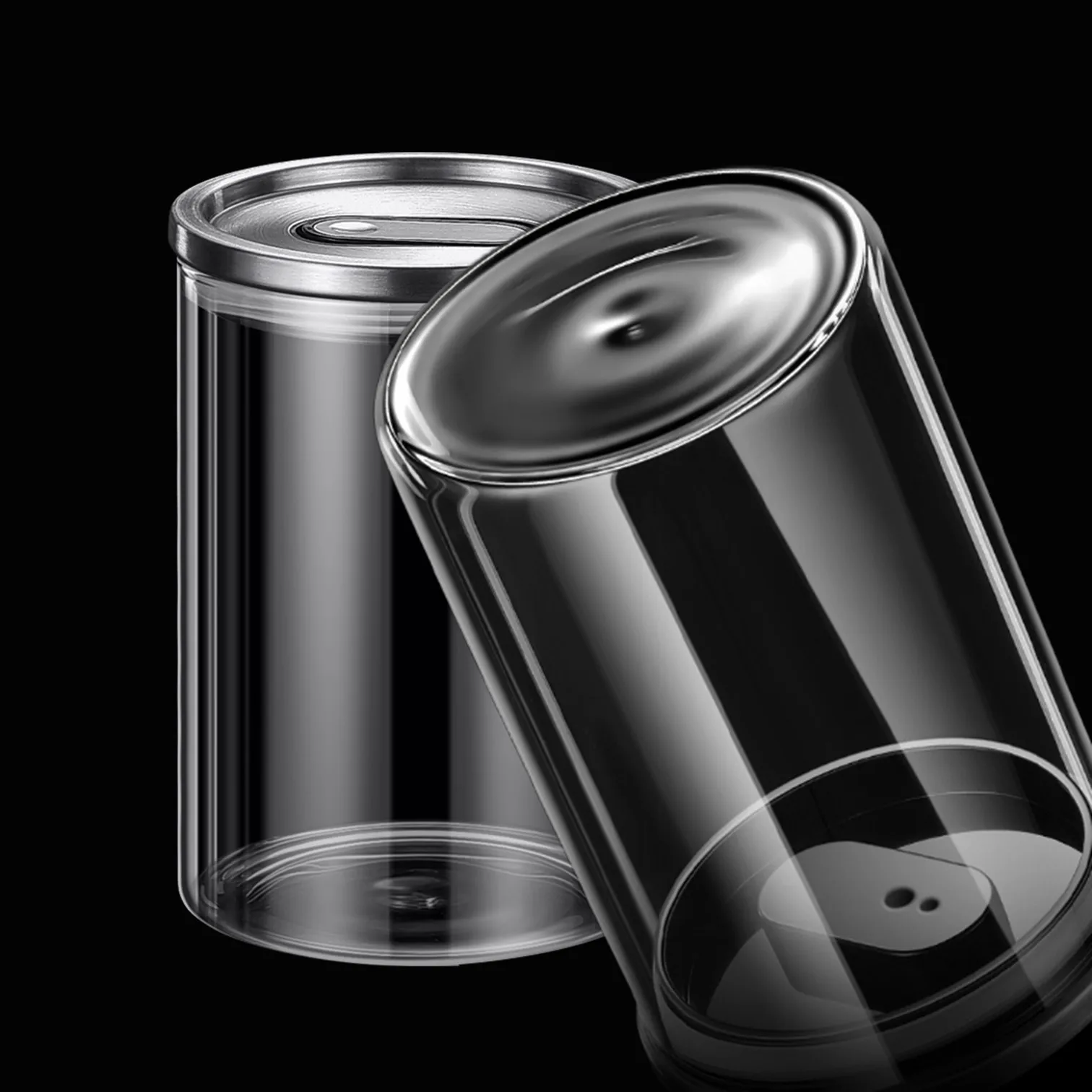 

LFGB Certification High Hardness High-borosilicate Glass Coffee Bean Container Fall Resistant Ultra Thick Food Preservation Jar