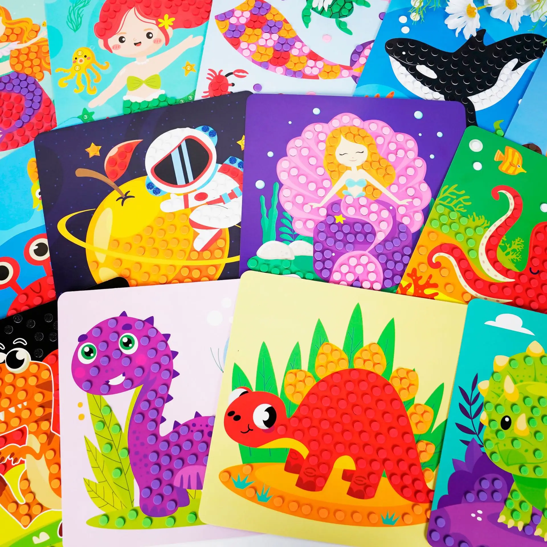 Paste Painting Set Polka Dots 3d Three-dimensional Animal Mosaic Handmade DIY Puzzle Enlightenment Children's Stickers