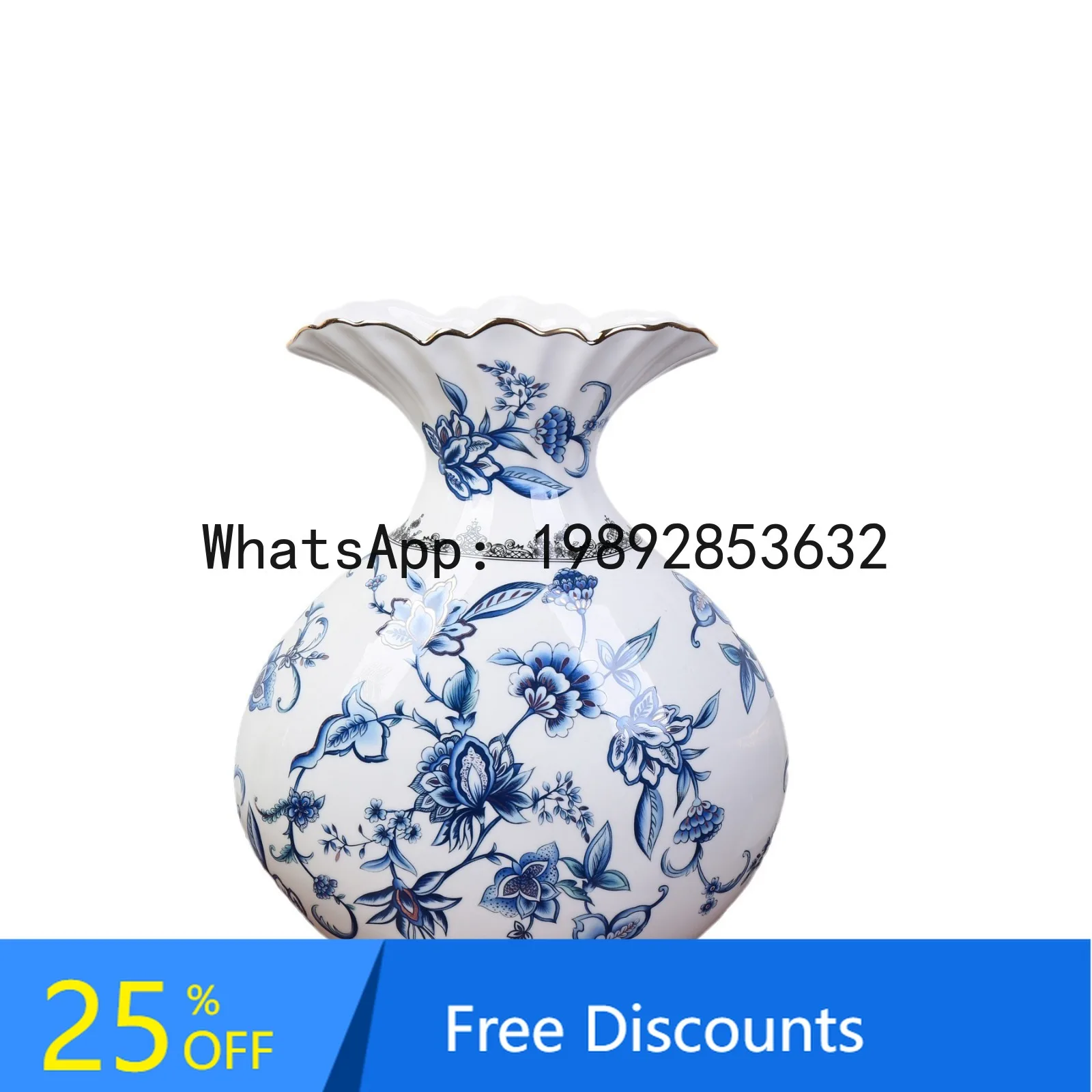 

YFY Creative European Style Lucky Bag Ceramic Vase Home Living Room Decoration Flower Arrangement Porcelain American Style