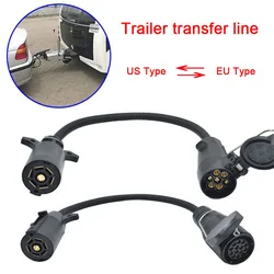 RV trailer plug adapter 7/13pin eu socket convert to 7pin usa trailer plug trailer boat truck trailer parts