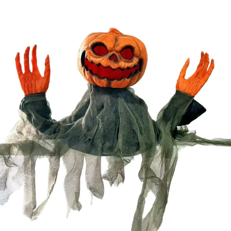 Halloween ground insert pumpkin ghost, skull pumpkin head decoration, escape room scene setup props, wholesale props