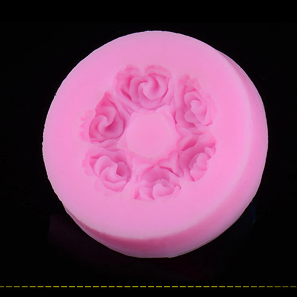 

3D Rose Flower Shape Silicone Mold Pink Food-Grade Non-Stick Baking Cake Decorating Tool For Oven Dishwasher Refrigerator Use