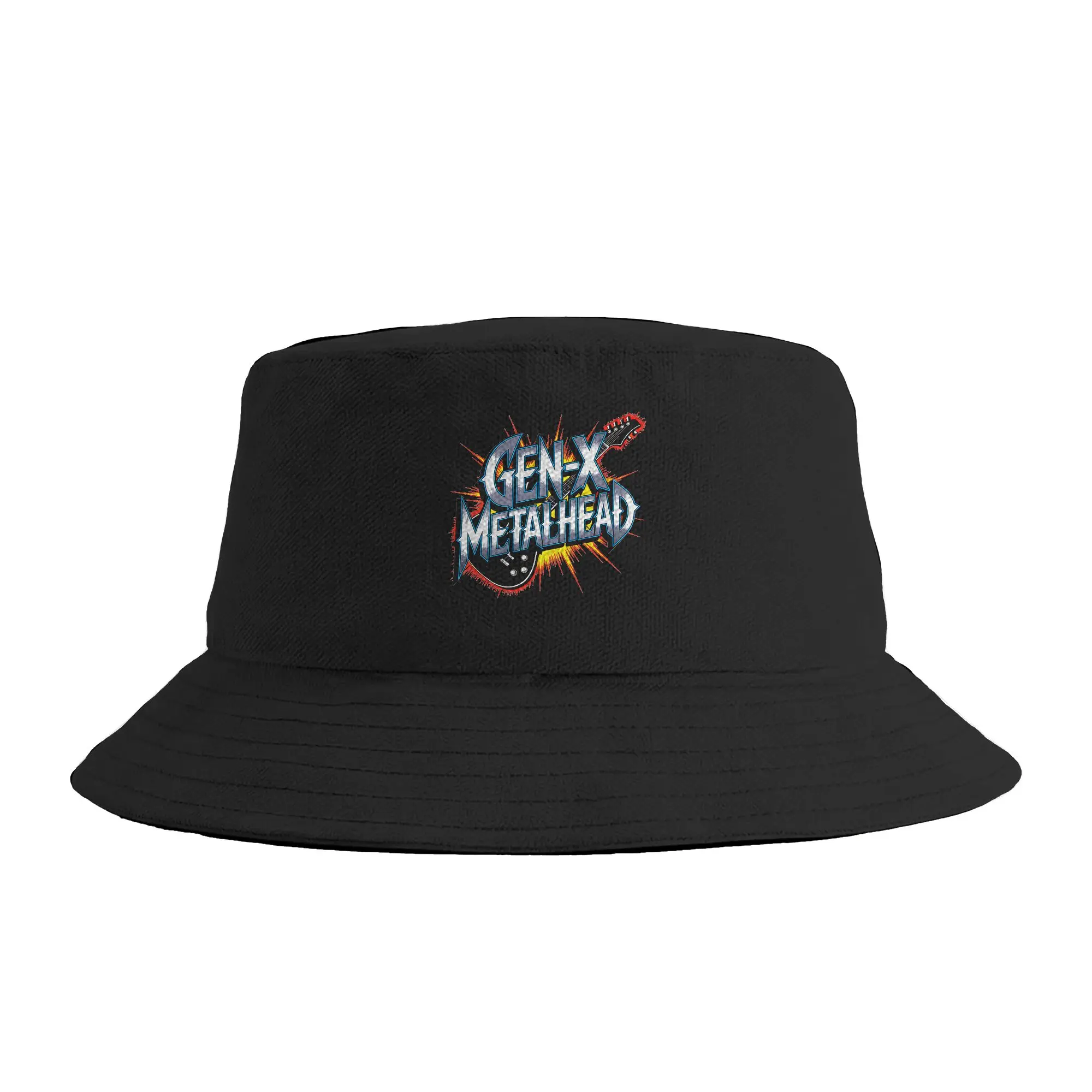 Unisex Gen X Metalhead 80s Heavy Metal Music Lovers Guitar Art Bucket Hat  Personality Fisherman Hats Summer Casual Beach Caps