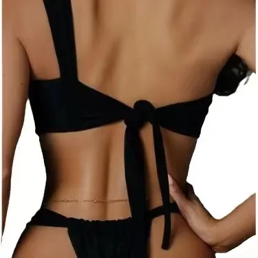 Push Up solidny Patchwork Bikini 2024 seksowne damskie stroje kąpielowe damskie stroje kąpielowe zestaw mikro Bikini brazylijski strój kąpielowy