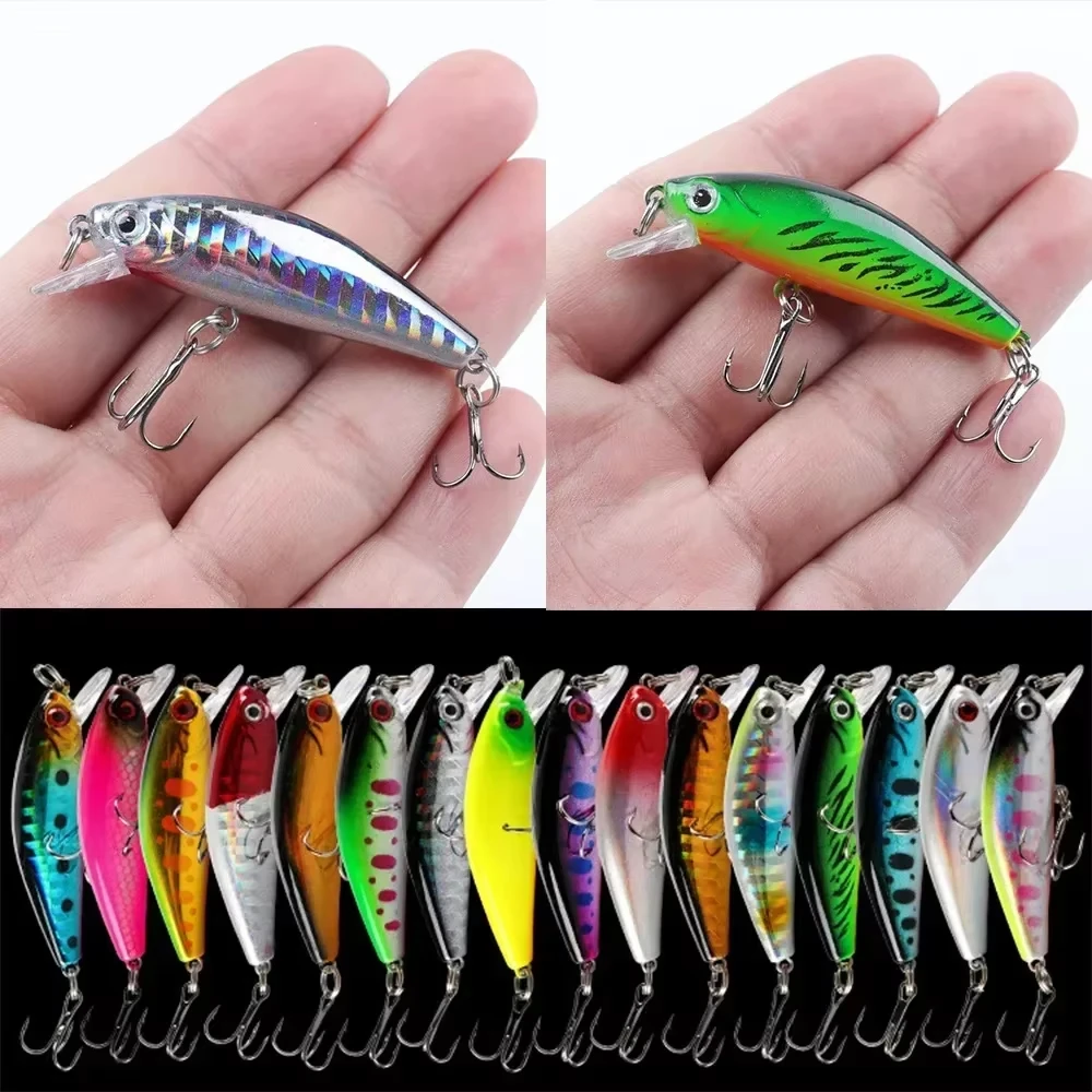 55mm 6.5g mini afundando minnow iscas de pesca jerkbaits peche isca artificial wobbler isca para truta baixo pesca da carpa 1pc