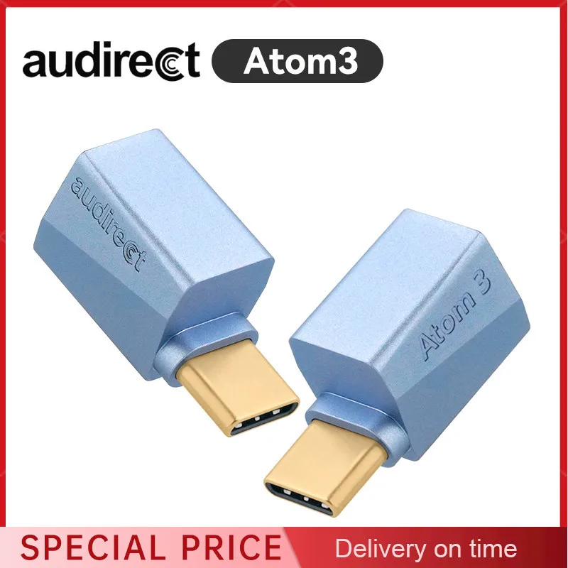 Audirect ATOM3 ESS9280 AC Pro Портативный ЦАП Усилитель для наушников Atom 3 DSD512 Выход 3,5 мм SE Вход USB Type-C Audirect ATOM3 ESS9280 AC Pro Портативный ЦАП Усилитель для наушников Atom 3 DSD512 Выход 3,5 мм SE Вход USB Type-C