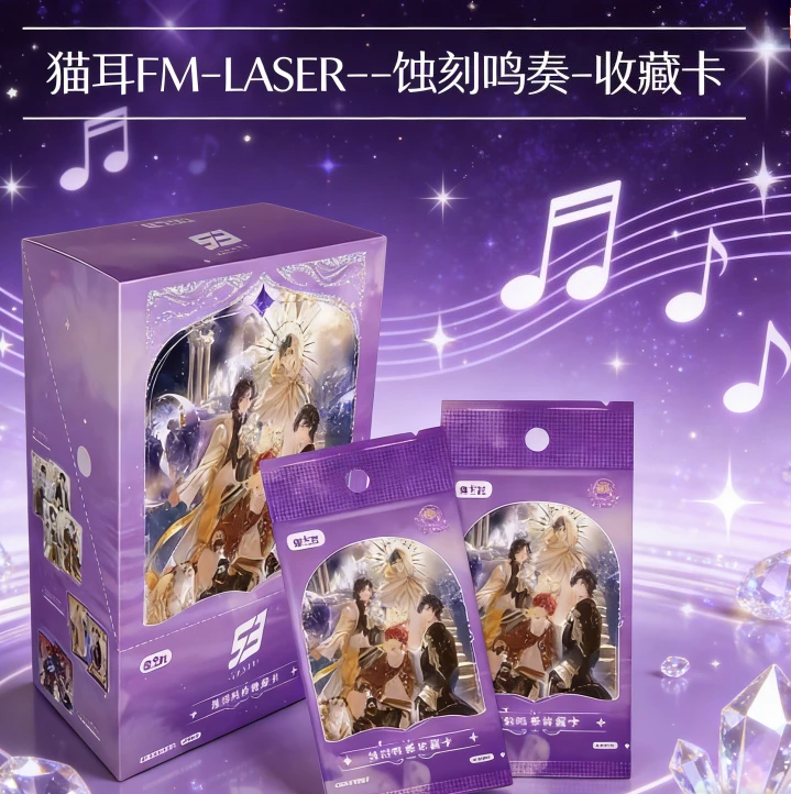 

Card.Fun Официальные коллекционные карты MANTA Laser, полный набор коробок с гравировкой звука, аниме LASER Merch, кошачьи уши, FM, аксессуары для продажи