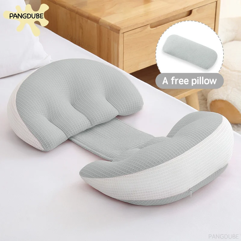 PANGDUBE Pregnancy Pillow with 1pc Free An Auxiliary Pillow Cotton Waist Support Pillow for Pregnant Women Sleeping Body Pillow