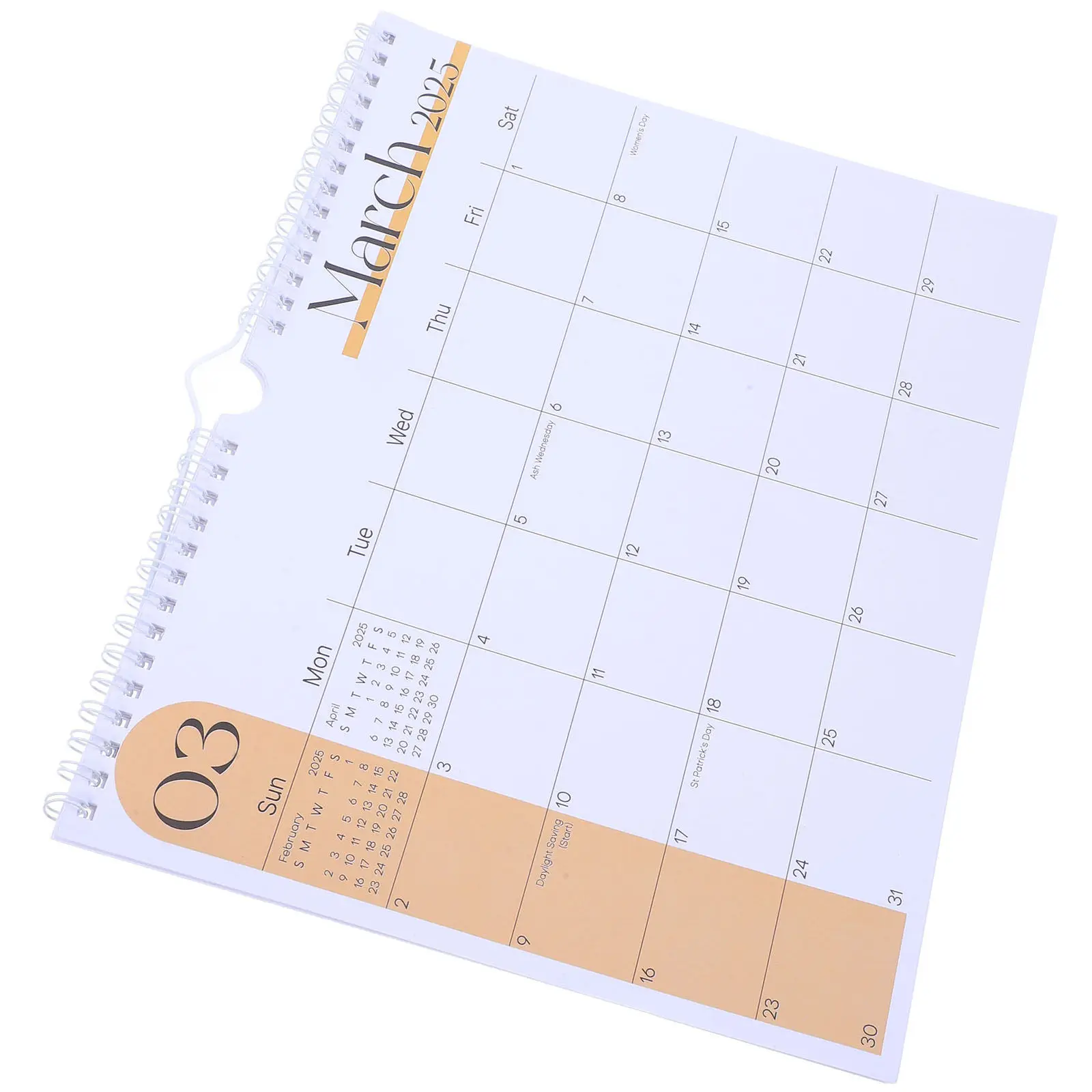 

2025 Hanging Calendar 12 Months Wall Mounted Monthly Planner English Dates Smooth Paper Fade Resistant Elegant Design for Office