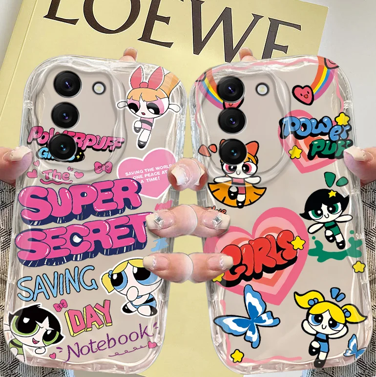 T-The P-Powerpuff G-Girls Cream Phone Case For Samsung A 30 25 24 23 21 20 15 14 13 11 10 05 04 03 02 S E Core Funda Shell Cover