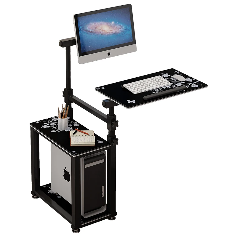 Mobile lifting and rotating seamless bedside computer desk desktop machine tool office computer desk