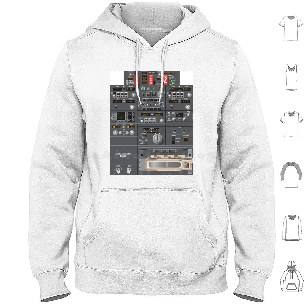 B737 Cockpit P8 Pedestal Panel Maquette Hoodie Cotton Long Sleeve Boeing 737 Boeing 737 Boeing 737 Boeing 737 Boeing 737